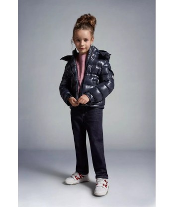 Moncler Enfant Girls Down Padded Maire Jacket in Navy le des métaux précieux