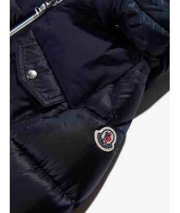 Moncler Enfant Boys Down Padded Eduard Jacket in Navy destockage