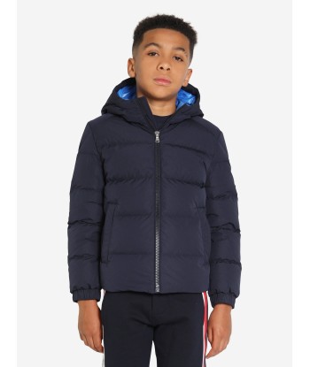 Moncler Enfant Boys Down Padded Eric Jacket in Navy du meilleur 