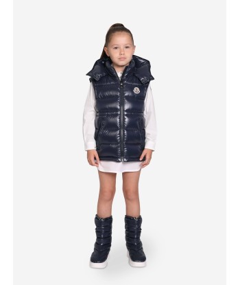 Moncler Enfant Girls Down Padded Ania Gilet in Navy Comparez et commandez 