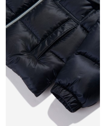 Moncler Enfant Boys Down Padded Eduard Jacket in Navy destockage