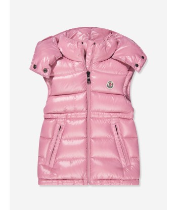 Moncler Enfant Girls Down Padded Ania Gilet in Pink Par le système avancé 