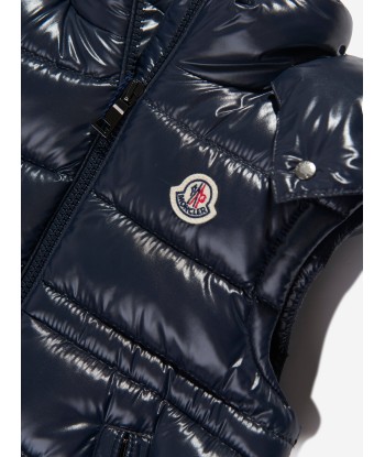 Moncler Enfant Girls Down Padded Ania Gilet in Navy Comparez et commandez 