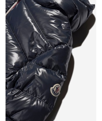 Moncler Enfant Boys Down Padded New Aubert Jacket in Navy de technologie