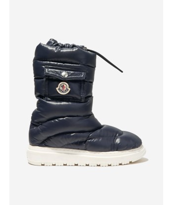 Moncler Enfant Kids Petit Gaia Pocket Snow Boots in Navy Dans la société mordern