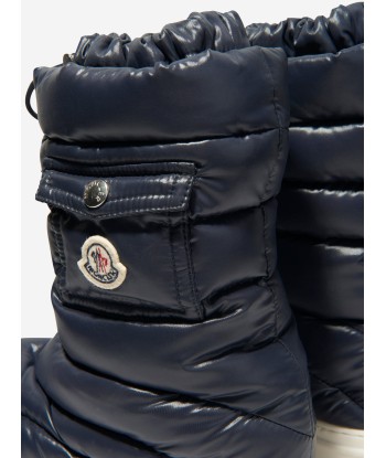 Moncler Enfant Kids Petit Gaia Pocket Snow Boots in Navy Dans la société mordern