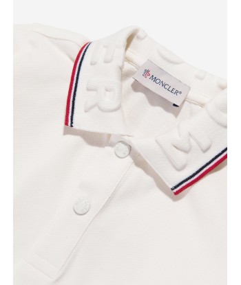 Moncler Enfant Boys Long Sleeve Polo Shirt in Ivory Amélioration de cerveau avec