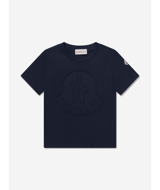 Moncler Enfant Boys Logo T-Shirt in Navy Comparez plus de prix