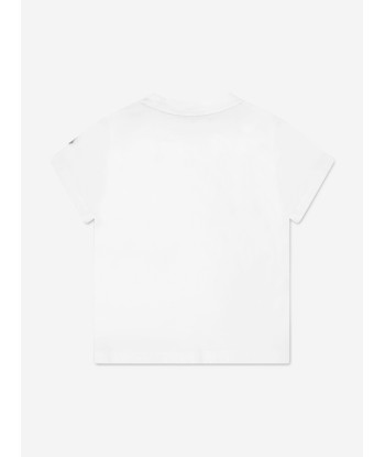 Moncler Enfant Boys Logo T-Shirt in White En savoir plus