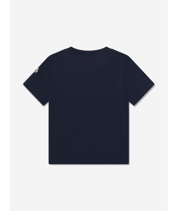 Moncler Enfant Boys Logo T-Shirt in Navy Comparez plus de prix