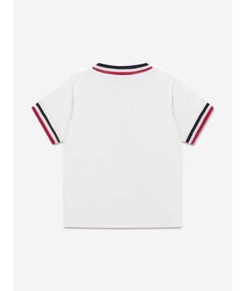 Moncler Enfant Boys Logo T-Shirt in Ivory Par le système avancé 