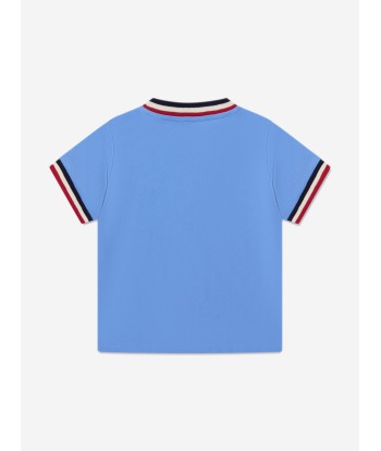 Moncler Enfant Boys Logo T-Shirt in Blue l'achat 