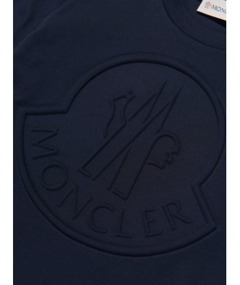 Moncler Enfant Boys Logo T-Shirt in Navy Comparez plus de prix