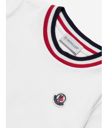 Moncler Enfant Boys Logo T-Shirt in Ivory Par le système avancé 