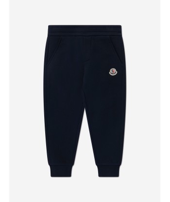 Moncler Enfant Boys Logo Joggers in Navy de pas cher