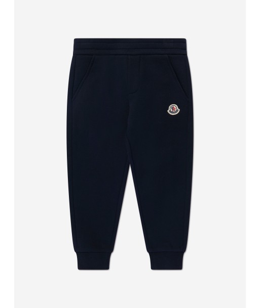 Moncler Enfant Boys Logo Joggers in Navy de pas cher