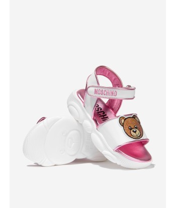 Moschino Girls Leather Teddy Bear Sandals Livraison rapide