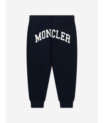 Moncler Enfant Boys Logo Joggers in Navy de pas cher