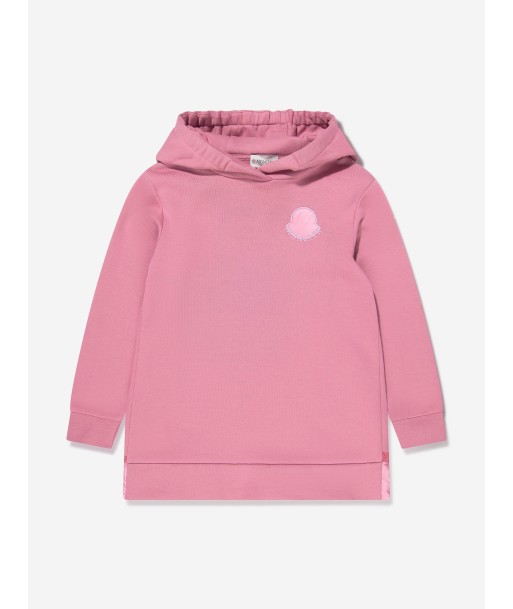 Moncler Enfant Girls Hooded Sweater Dress in Pink Les magasins à Paris et en Île-de-France