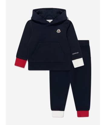 Moncler Enfant Boys Logo Tracksuit in Navy Comparez et commandez 