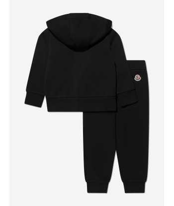 Moncler Enfant Boys Logo Pocket Tracksuit in Black Livraison rapide