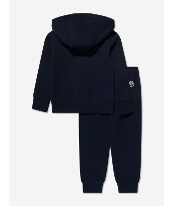 Moncler Enfant Boys Logo Pocket Tracksuit in Navy sur le site 