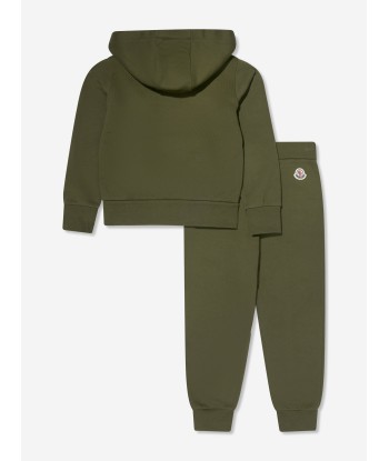 Moncler Enfant Boys Logo Pocket Tracksuit in Green outlet