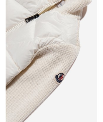 Moncler Enfant Girls Down Padded Cardigan in Ivory le concept de la Pate a emporter 