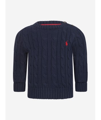 Ralph Lauren Baby Boys Cable Knit Sweater in Navy Comment ça marche