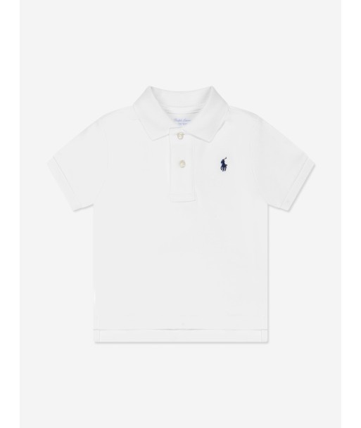 Ralph Lauren Baby Boys Logo Polo Shirt in White france