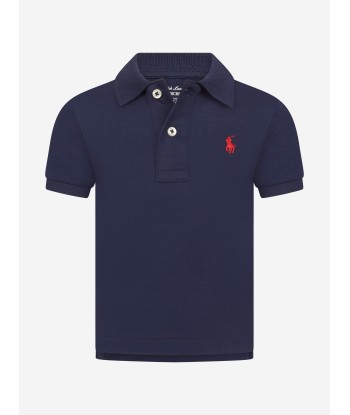 Ralph Lauren Baby Boys Logo Polo Shirt in Navy de la marque