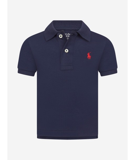 Ralph Lauren Baby Boys Logo Polo Shirt in Navy de la marque