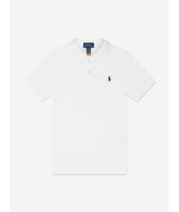 Ralph Lauren Boys Logo Polo Shirt in White le concept de la Pate a emporter 