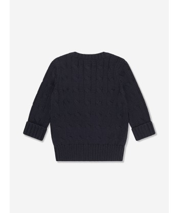 Ralph Lauren Baby Boys Cable Knit Sweater in Navy pour bénéficier 