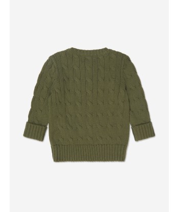 Ralph Lauren Baby Boys Cable Knit Sweater in Green le concept de la Pate a emporter 