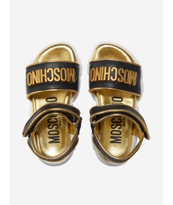 Moschino Girls Metal Lettering Logo Sandals vente chaude votre 