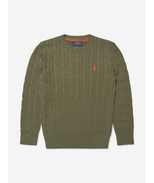 Ralph Lauren Boys Cable Knit Sweater in Green le des métaux précieux