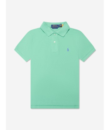 Ralph Lauren Boys Slim Fit Polo Shirt in Green de votre