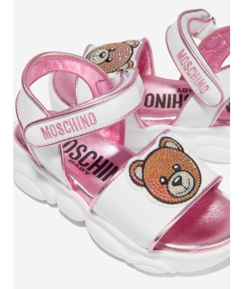 Moschino Girls Leather Teddy Bear Sandals Livraison rapide