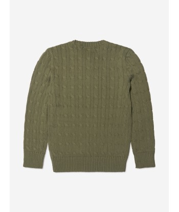 Ralph Lauren Boys Cable Knit Sweater in Green le des métaux précieux