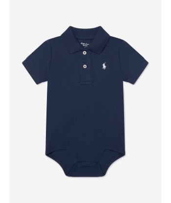 Ralph Lauren Baby Boys Logo Bodysuit in Navy Véritable concentré