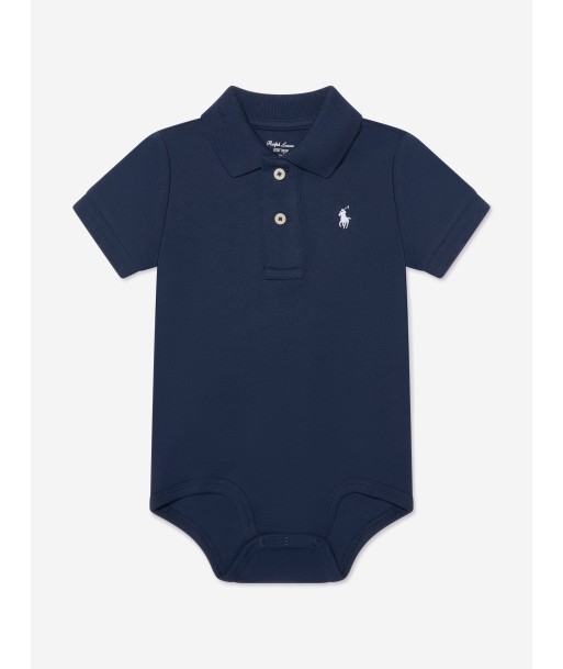 Ralph Lauren Baby Boys Logo Bodysuit in Navy Véritable concentré