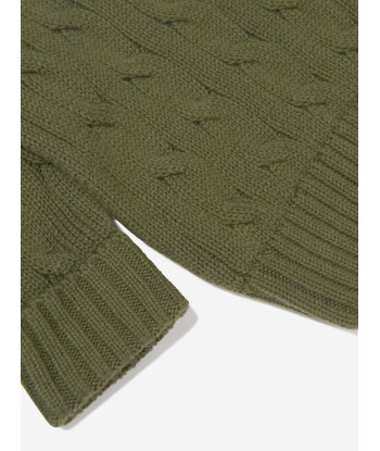 Ralph Lauren Baby Boys Cable Knit Sweater in Green le concept de la Pate a emporter 