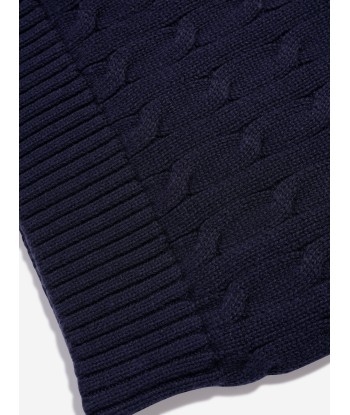 Ralph Lauren Boys Cable Knit Sweater in Navy Voir les baskets