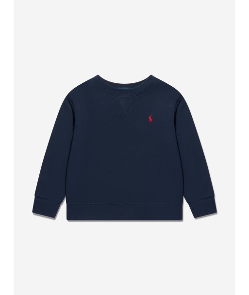 Ralph Lauren Boys Logo Sweatshirt in Navy rembourrage situé sous