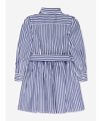 Ralph Lauren Girls Striped Shirt Dress in Navy Comparez et commandez 