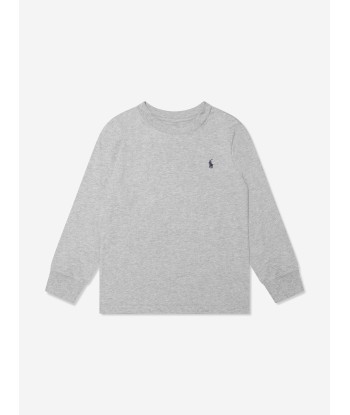 Ralph Lauren Boys Long Sleeve T-Shirt in Grey En savoir plus