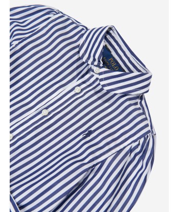 Ralph Lauren Girls Striped Shirt Dress in Navy Comparez et commandez 