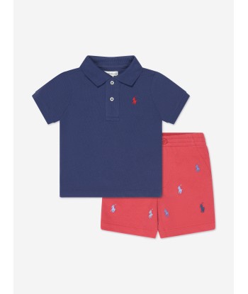 Ralph Lauren Baby Boys Polo Shirt And Shorts Set in Navy shop