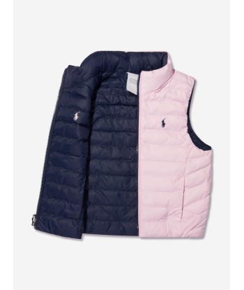 Ralph Lauren Girls Reversible Gilet in Navy vente chaude votre 